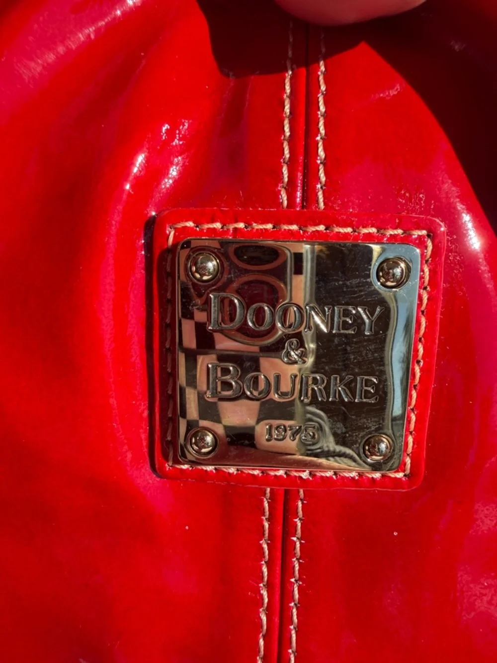 Dooney & Bourke Shiny Red Patent Leather Tote - NWOT - Picture 8 of 8